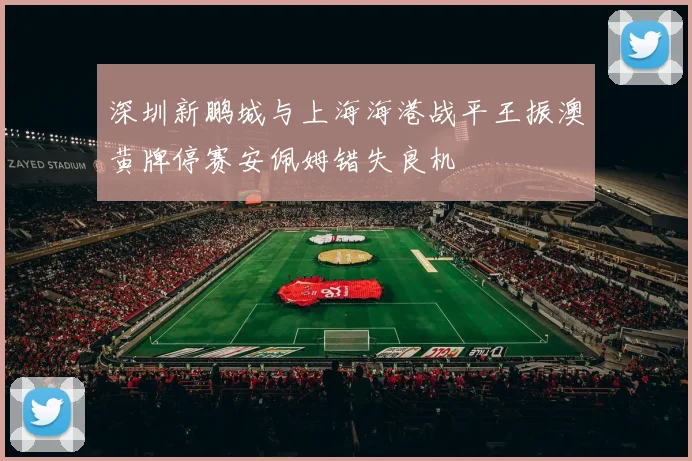 深圳新鹏城与上海海港战平王振澳黄牌停赛安佩姆错失良机